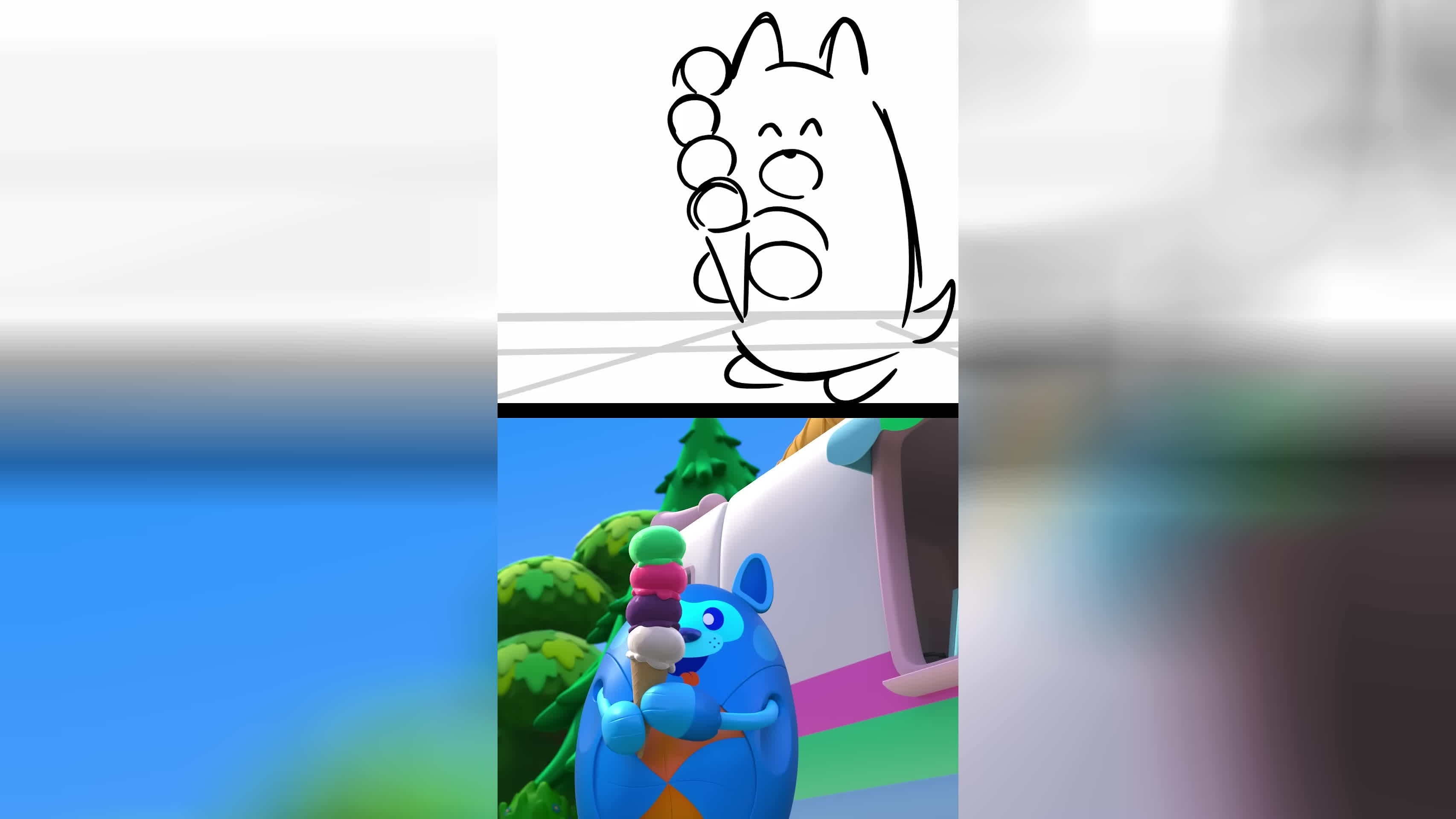 پوستر آیا می‌توانید بستنی کارتونی را نقاشی کنید؟! با بلیپی یاد...