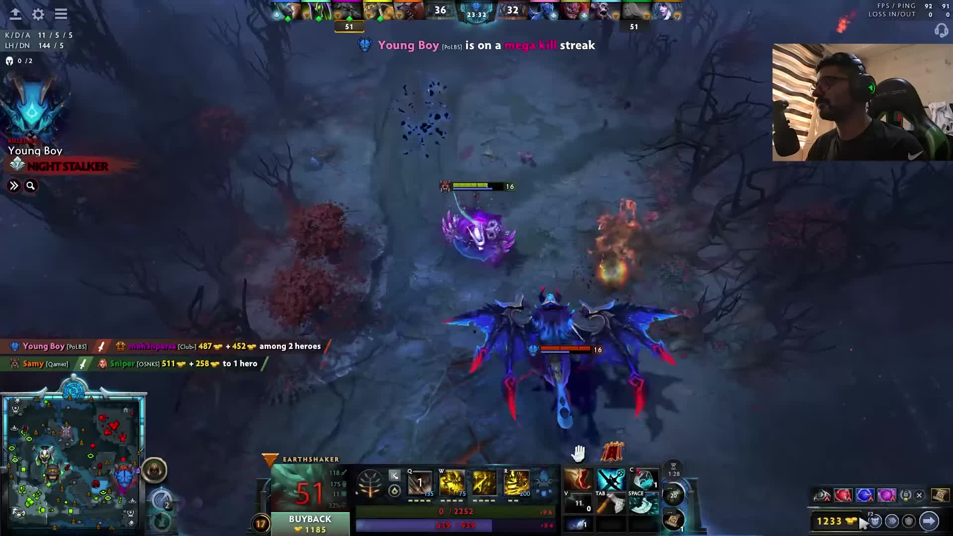 پوستر ارس شیکر با فست باگ جدیدش earth shaker mid dota2