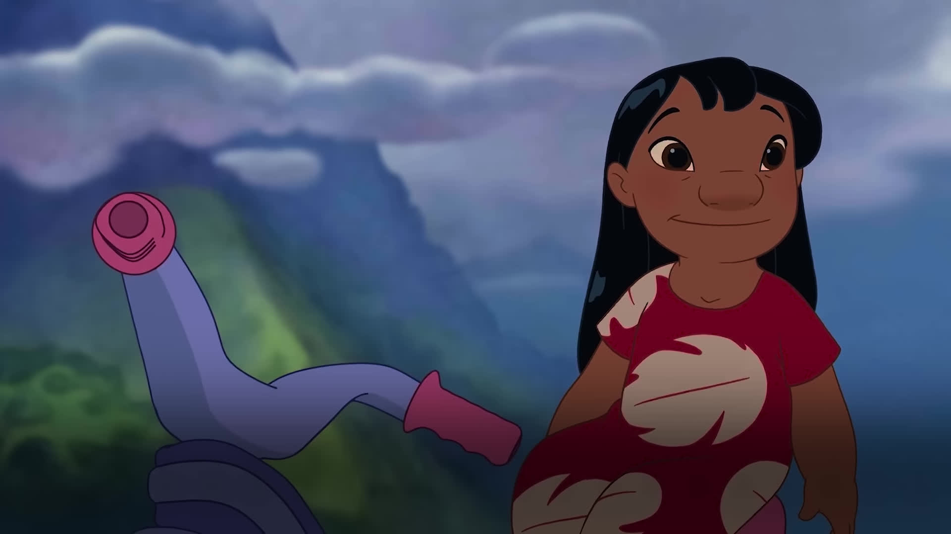 پوستر آموزش زبان انگلیسی با لیلو و استیچ - استیچ محافظت از لیلو