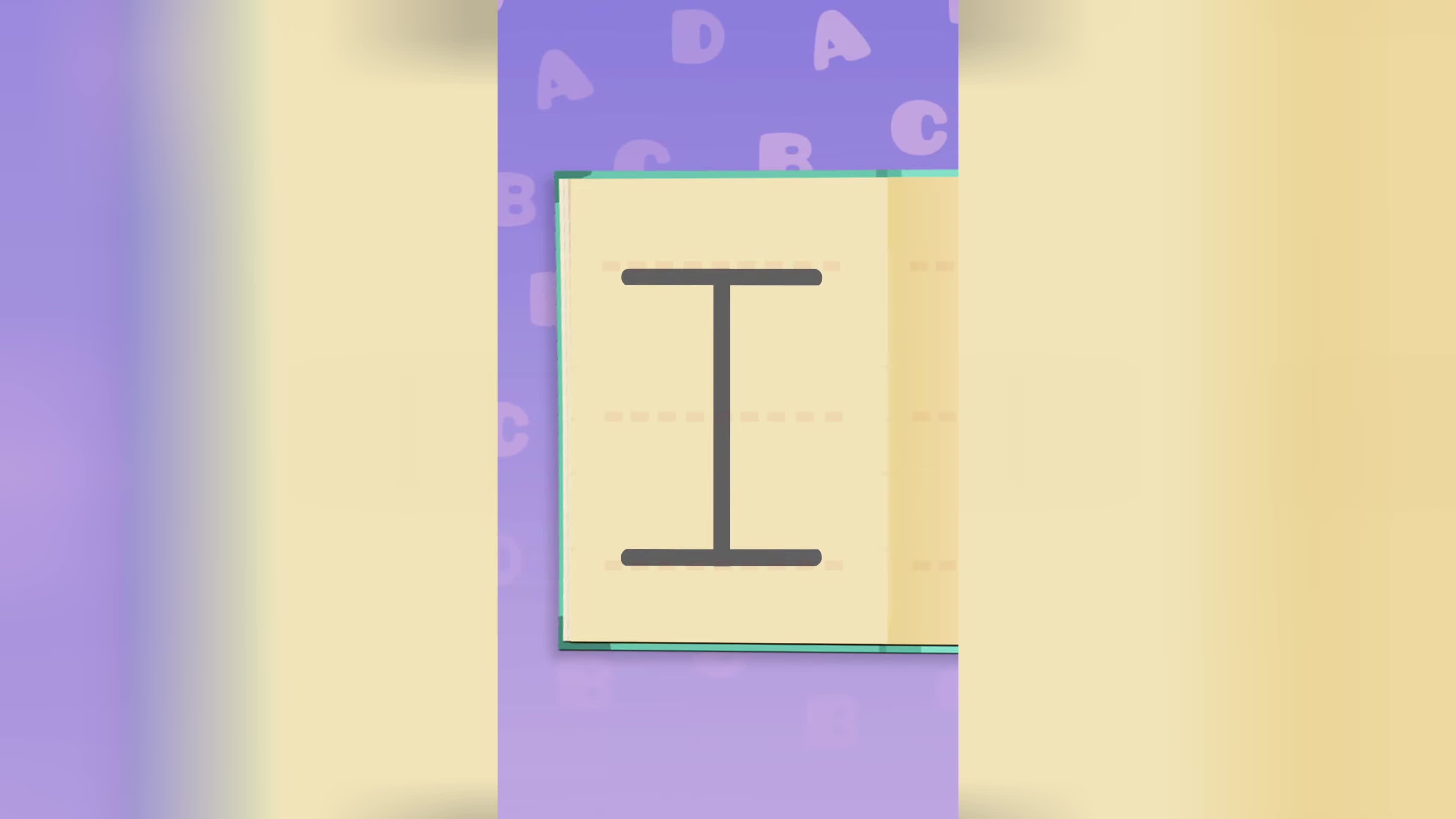 پوستر آموزش نوشتن حرف I