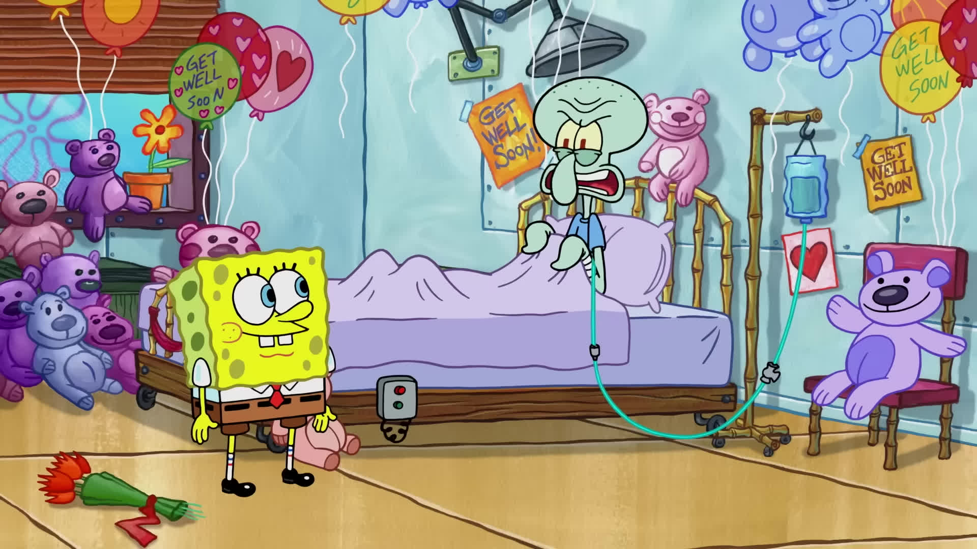 پوستر اسفنج باب به همراه دوستانش برای 60 دقیقه پشت سر هم درگیری...