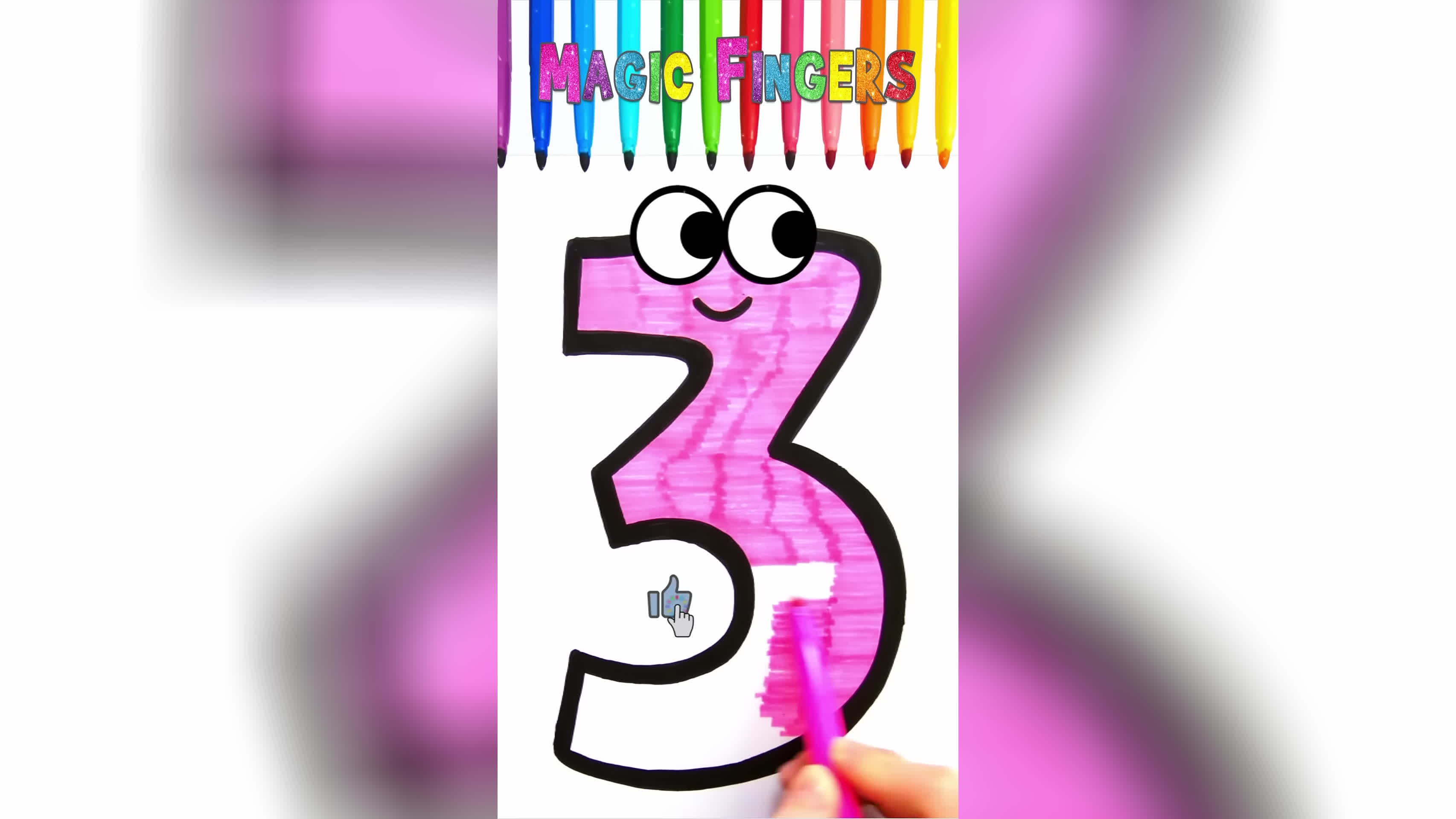 پوستر Nomor 3 Menggambar ✨ Mewarnai Berkilau