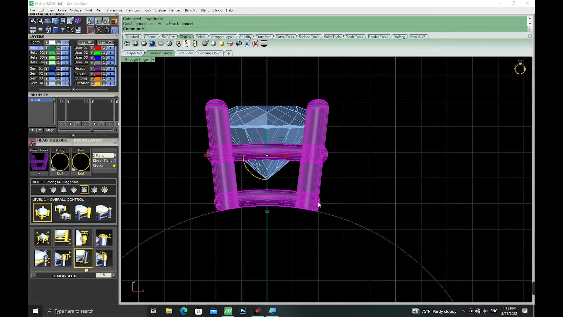 طراحی جواهرات با ماتریکس 9
